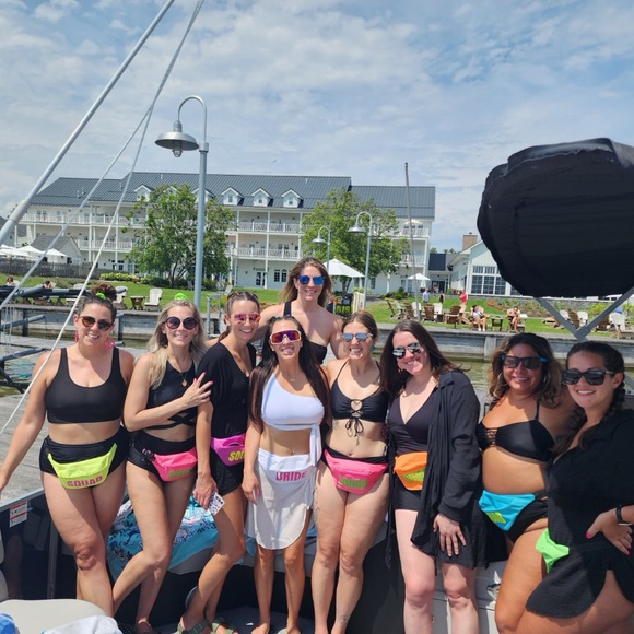NEON PINK “SQUAD” Fanny pack. Used once for a bachelorette party. Like new! - Picture 3 of 3
